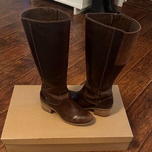Clarks Brown Heeled Boots